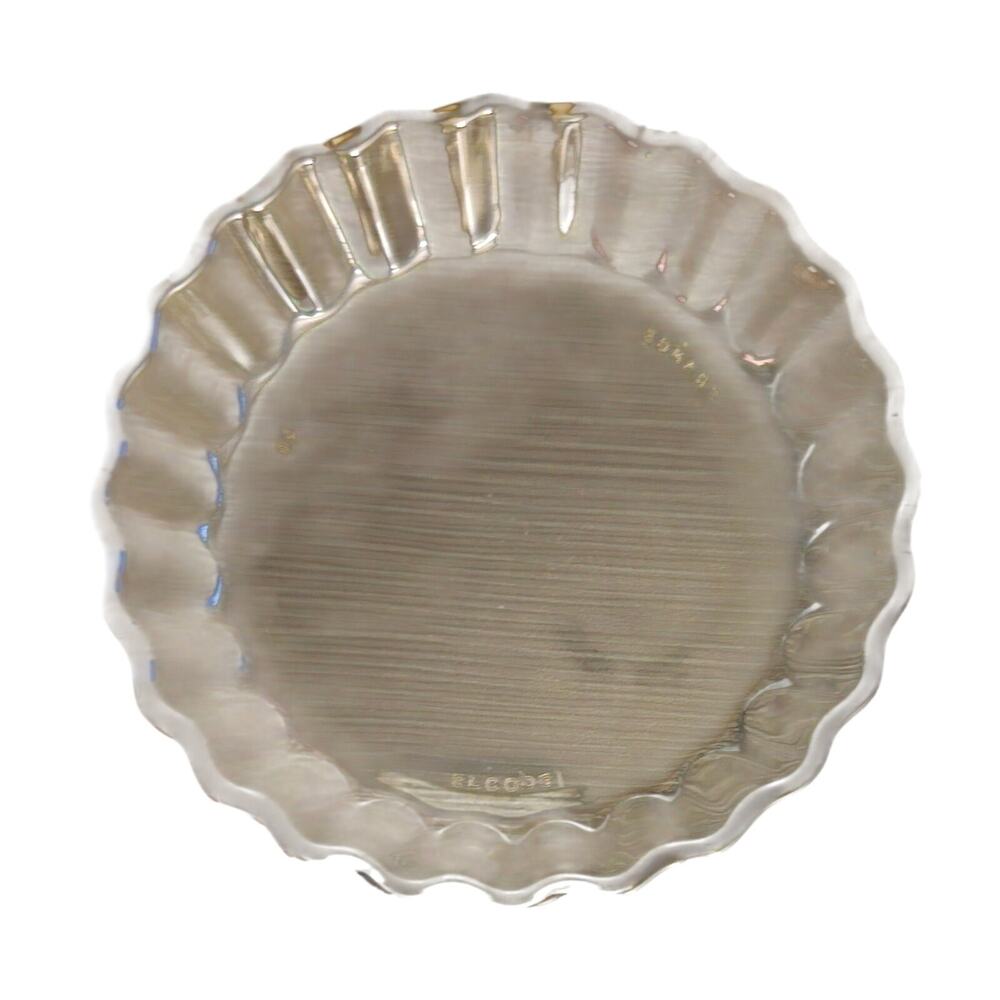 Arcopal France Smoked Glass Coasters Set of 5 Scalloped Ribbed Vintage